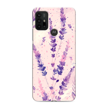 Силиконовый чехол на Motorola Moto G30 с принтом цветы лаванда