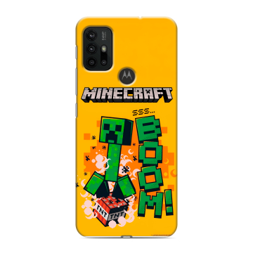 Силиконовый чехол на Motorola Moto G30 с принтом Майнкрафт Minecraft