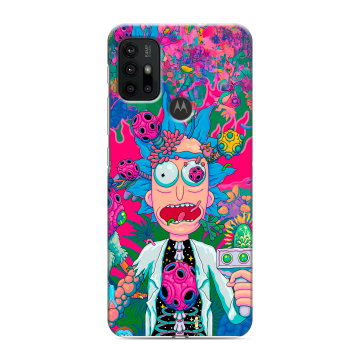 Силиконовый чехол на Motorola Moto G30 с принтом Рик и Морти Rick Morty