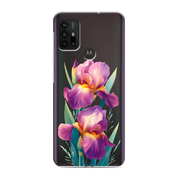 Силиконовый чехол на Motorola Moto G30 с принтом Цветы орхидеи