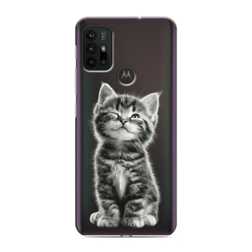 Силиконовый чехол на Motorola Moto G30 с принтом Котенок