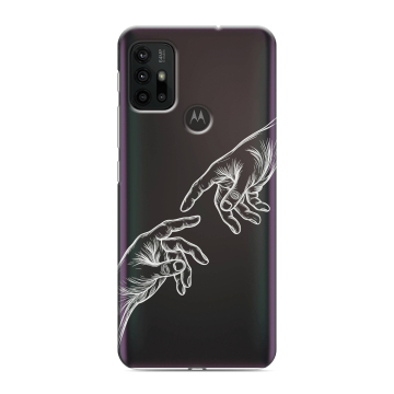 Силиконовый чехол на Motorola Moto G30 с принтом Сотворение мира