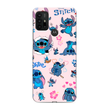 Силиконовый чехол на Motorola Moto G30 с принтом Лило и Стич