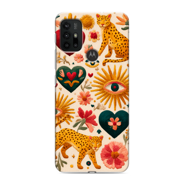 Силиконовый чехол на Motorola Moto G30 с принтом Модный принт
