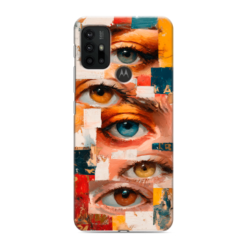 Силиконовый чехол на Motorola Moto G30 с принтом Модный принт