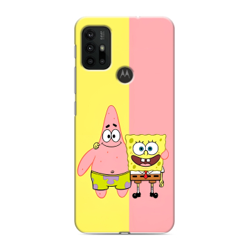 Силиконовый чехол на Motorola Moto G30 с принтом Спанч боб Спанчбоб