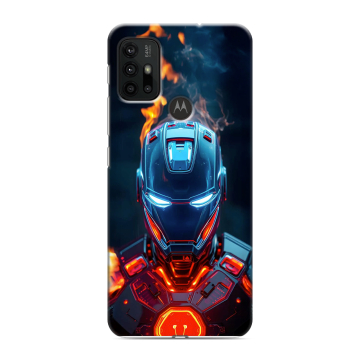 Силиконовый чехол на Motorola Moto G30 с принтом IronMan Железный человек