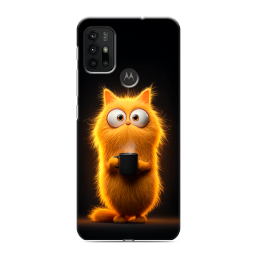 Силиконовый чехол на Motorola Moto G30 с принтом Смешной кот
