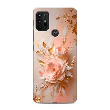 Силиконовый чехол на Motorola Moto G30 с принтом женский