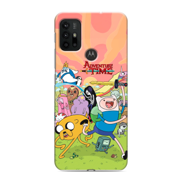 Силиконовый чехол на Motorola Moto G30 с принтом Adventure time Время приключений