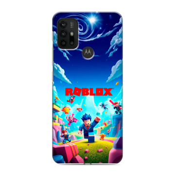 Силиконовый чехол на Motorola Moto G30 с принтом Roblox Роблокс