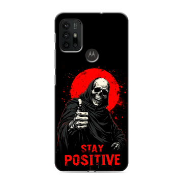 Силиконовый чехол на Motorola Moto G30 с принтом смешной скелет