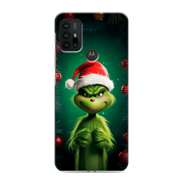Силиконовый чехол на Motorola Moto G30 с принтом Гринч Новый год Рождество