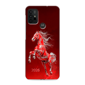 Силиконовый чехол на Motorola Moto G30 с принтом Новый год
