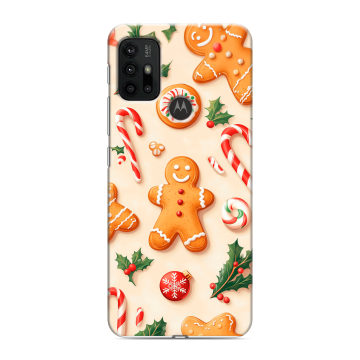 Силиконовый чехол на Motorola Moto G30 с принтом Новый год