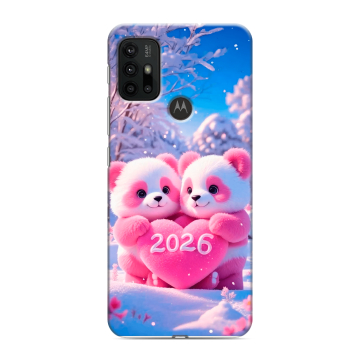 Силиконовый чехол на Motorola Moto G30 с принтом Новый год