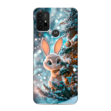 Силиконовый чехол на Motorola Moto G30 с принтом Новый год