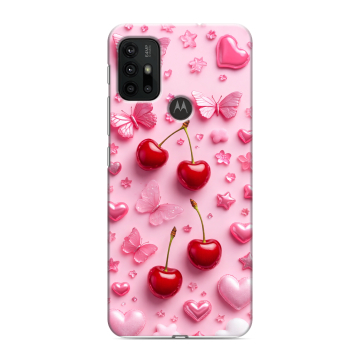 Силиконовый чехол на Motorola Moto G30 с принтом для девочек