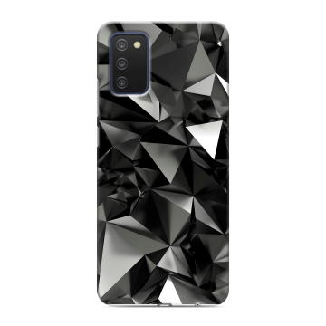 Силиконовый чехол на Samsung Galaxy A03s с принтом Черные кристаллы Силиконовый чехол на Samsung Galaxy A03s с принтом Черные кристаллы