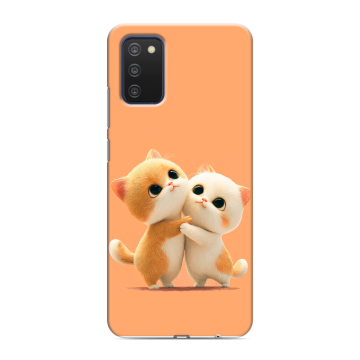 Силиконовый чехол на Samsung Galaxy A03s с принтом Милые котики Силиконовый чехол на Samsung Galaxy A03s с принтом Милые котики