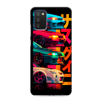 Силиконовый чехол на Samsung Galaxy A03s с принтом Гоночные машины Силиконовый чехол на Samsung Galaxy A03s с принтом Гоночные машины