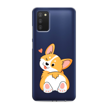 Силиконовый чехол на Samsung Galaxy A03s с принтом Корги Силиконовый чехол на Samsung Galaxy A03s с принтом Корги