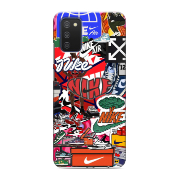 Силиконовый чехол на Samsung Galaxy A03s с принтом Найк Nike яркий Силиконовый чехол на Samsung Galaxy A03s с принтом Найк Nike яркий