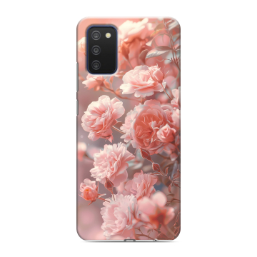 Силиконовый чехол на Samsung Galaxy A03s с принтом Розовые розы Силиконовый чехол на Samsung Galaxy A03s с принтом Розовые розы