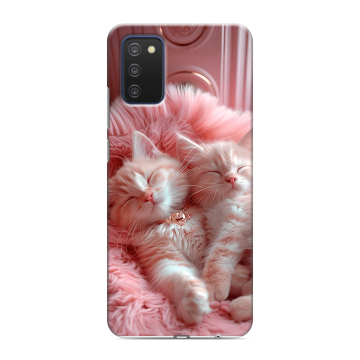 Силиконовый чехол на Samsung Galaxy A03s с принтом котята котики Силиконовый чехол на Samsung Galaxy A03s с принтом котята котики