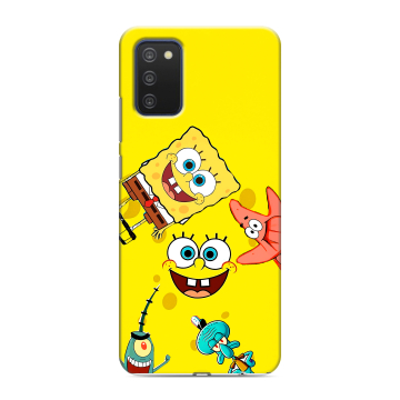 Силиконовый чехол на Samsung Galaxy A03s с принтом Спанч боб Спанчбоб Силиконовый чехол на Samsung Galaxy A03s с принтом Спанч боб Спанчбоб