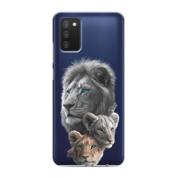 Силиконовый чехол на Samsung Galaxy A03s с принтом Львы Силиконовый чехол на Samsung Galaxy A03s с принтом Львы