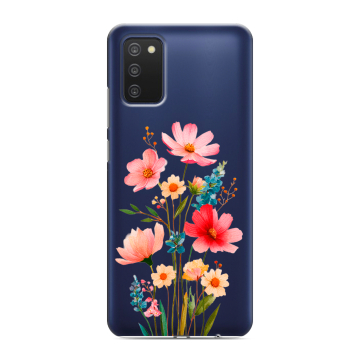 Силиконовый чехол на Samsung Galaxy A03s с принтом Цветы Силиконовый чехол на Samsung Galaxy A03s с принтом Цветы