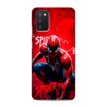 Силиконовый чехол на Samsung Galaxy A03s с принтом Spiderman Человек паук Силиконовый чехол на Samsung Galaxy A03s с принтом Spiderman Человек паук