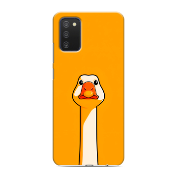 Силиконовый чехол на Samsung Galaxy A03s с принтом Смешная утка Силиконовый чехол на Samsung Galaxy A03s с принтом Смешная утка