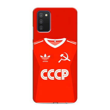 Силиконовый чехол на Samsung Galaxy A03s с принтом Флаг Герб СССР Силиконовый чехол на Samsung Galaxy A03s с принтом Флаг Герб СССР