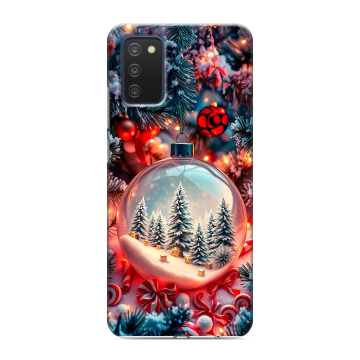 Силиконовый чехол на Samsung Galaxy A03s с принтом Новый год Силиконовый чехол на Samsung Galaxy A03s с принтом Новый год