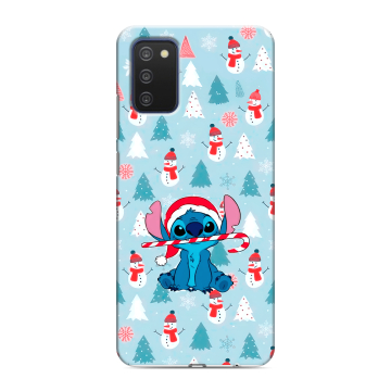 Силиконовый чехол на Samsung Galaxy A03s с принтом Стич Новый год Силиконовый чехол на Samsung Galaxy A03s с принтом Стич Новый год