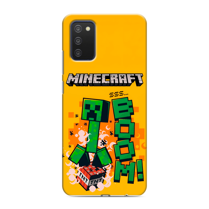 Силиконовый чехол на Samsung Galaxy A03s с принтом Майнкрафт Minecraft Силиконовый чехол на Samsung Galaxy A03s с принтом Майнкрафт Minecraft