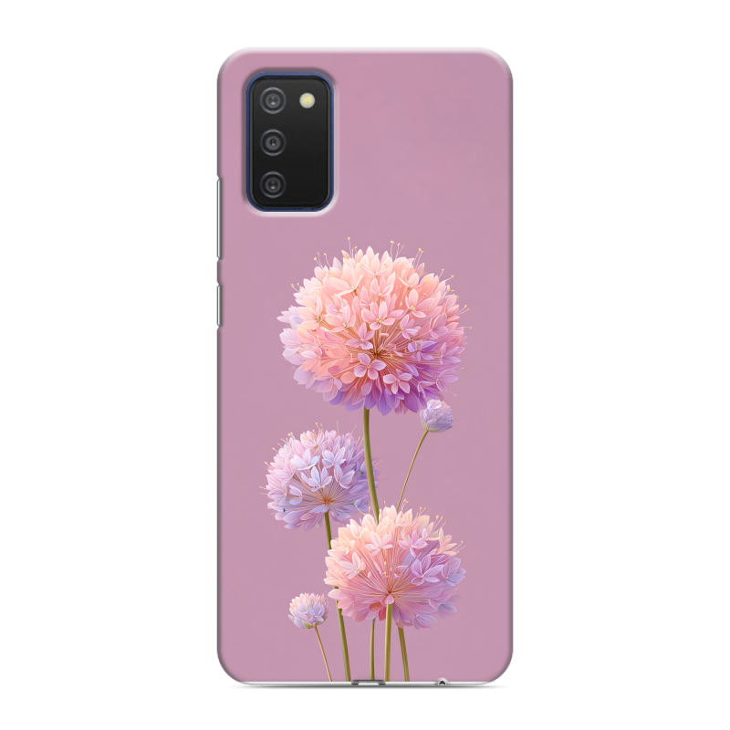 Силиконовый противоударный чехол на Samsung Galaxy A03s с принтом Цветы Силиконовый противоударный чехол на Samsung Galaxy A03s с принтом Цветы