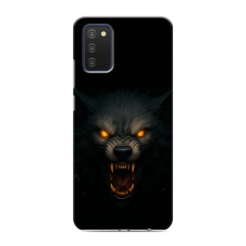 Силиконовый чехол на Samsung Galaxy A03s с принтом Волк Силиконовый чехол на Samsung Galaxy A03s с принтом Волк