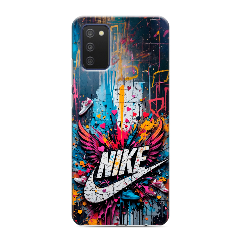 Силиконовый чехол на Samsung Galaxy A03s с принтом Nike Найк Силиконовый чехол на Samsung Galaxy A03s с принтом Nike Найк