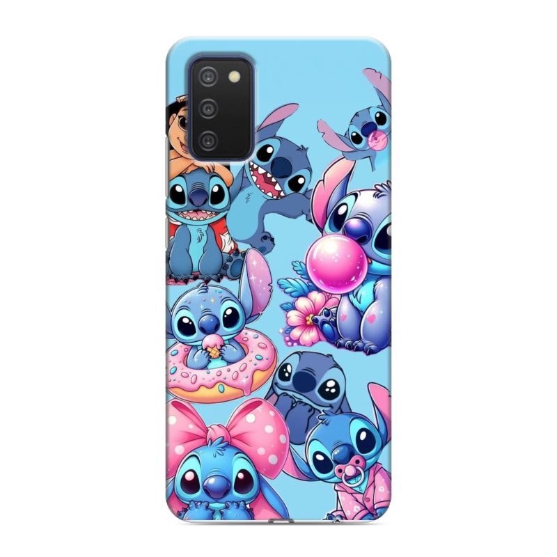 Силиконовый чехол на Samsung Galaxy A03s с принтом Лило и Стич Силиконовый чехол на Samsung Galaxy A03s с принтом Лило и Стич