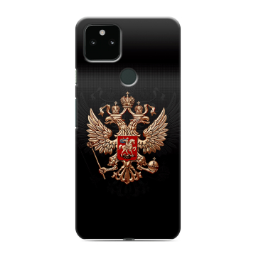 Силиконовый чехол на Google Pixel 5a 5G с принтом Герб России Силиконовый чехол на Google Pixel 5a 5G с принтом Герб России