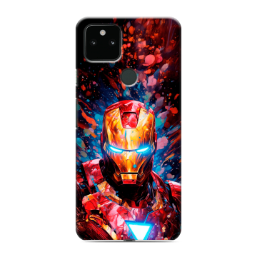 Силиконовый чехол на Google Pixel 5a 5G с принтом Железный человек Ironman