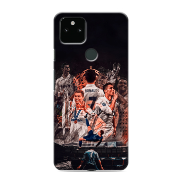 Силиконовый чехол на Google Pixel 5a 5G с принтом Реал Роналдо Real Ronaldo