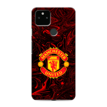 Силиконовый чехол на Google Pixel 5a 5G с принтом Manchester United Силиконовый чехол на Google Pixel 5a 5G с принтом Manchester United