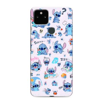 Силиконовый чехол на Google Pixel 5a 5G с принтом Лило и Стич