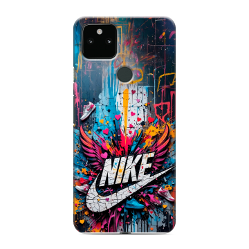 Силиконовый чехол на Google Pixel 5a 5G с принтом Nike Найк Силиконовый чехол на Google Pixel 5a 5G с принтом Nike Найк