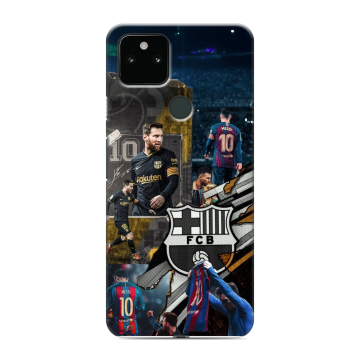 Силиконовый чехол на Google Pixel 5a 5G с принтом Messi Barcelona