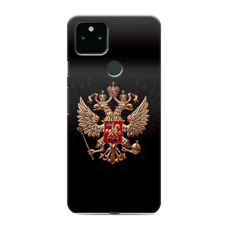 Силиконовый чехол на Google Pixel 5a 5G с принтом Герб России Силиконовый чехол на Google Pixel 5a 5G с принтом Герб России